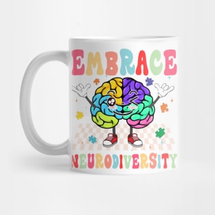 Embrace Neurodiversity Brain Autism Awareness Month Mug